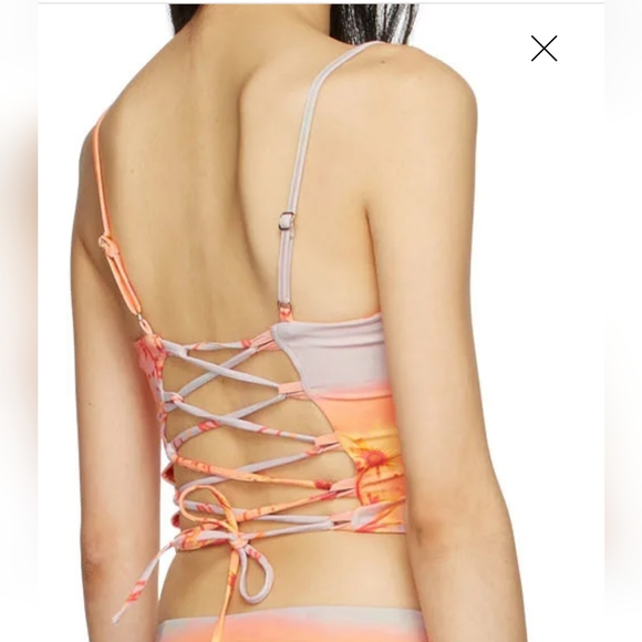 Miaou Venus Corset and Micro Mini Skirt Set in Sunrise - Picture 2 of 8